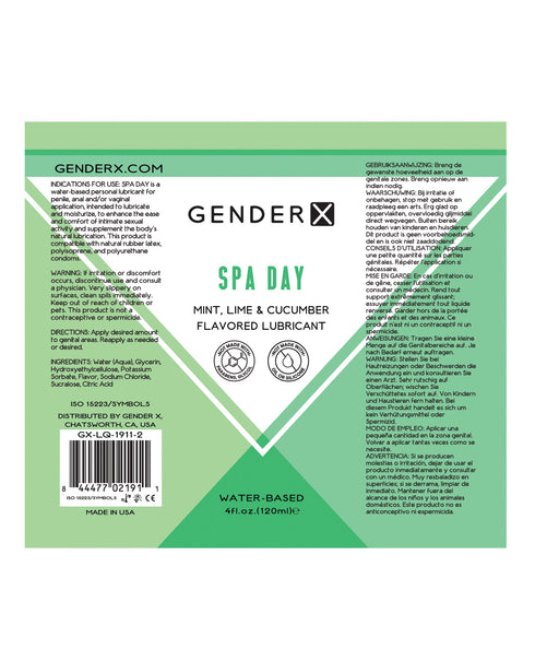 Día de spa con lubricante con sabor Gender X